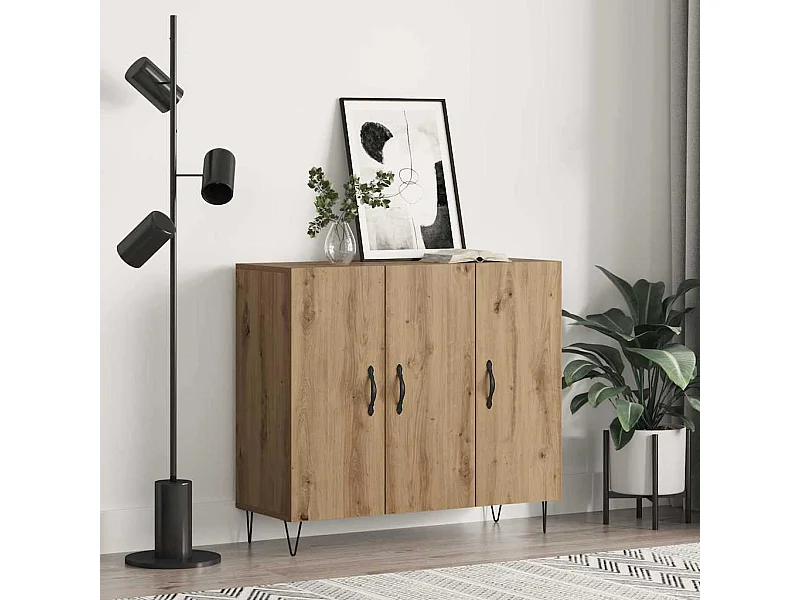 Buffet chêne artisanal 90 x 34 x 80 cm Bois d'ingénierie