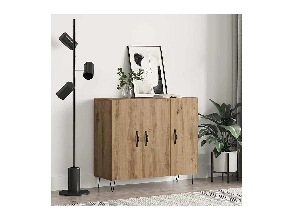 Buffet chêne artisanal 90 x 34 x 80 cm Bois d'ingénierie