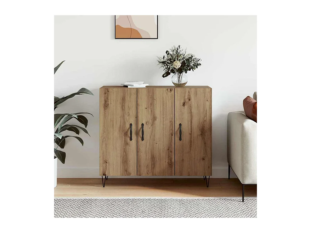 Buffet chêne artisanal 90 x 34 x 80 cm Bois d'ingénierie