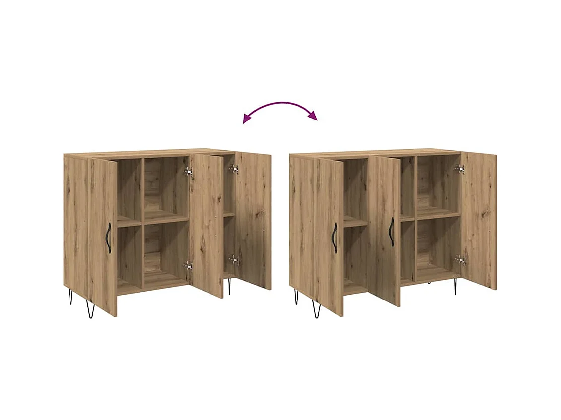 Buffet chêne artisanal 90 x 34 x 80 cm Bois d'ingénierie