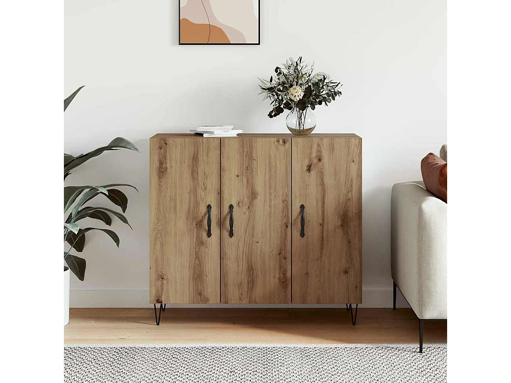 Buffet chêne artisanal 90 x 34 x 80 cm Bois d'ingénierie