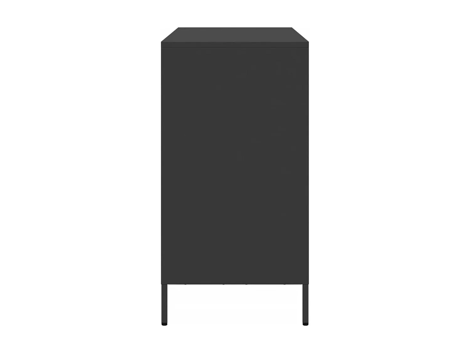 Aparador de acero laminado en frío negro 101,5x39x73,5 cm