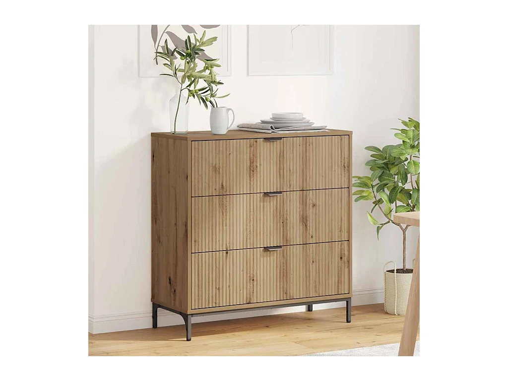 Buffet chêne artisanal 79,5 x 33 x 82 cm Bois d'ingénierie