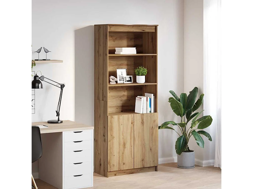 Aparador Artisan Roble 70x35x180 cm Madera de ingeniería