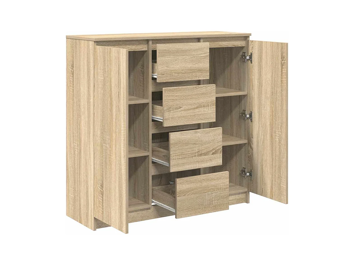 Buffet et tiroirs chêne sonoma 100,5x35x98,5 cm bois ingénierie