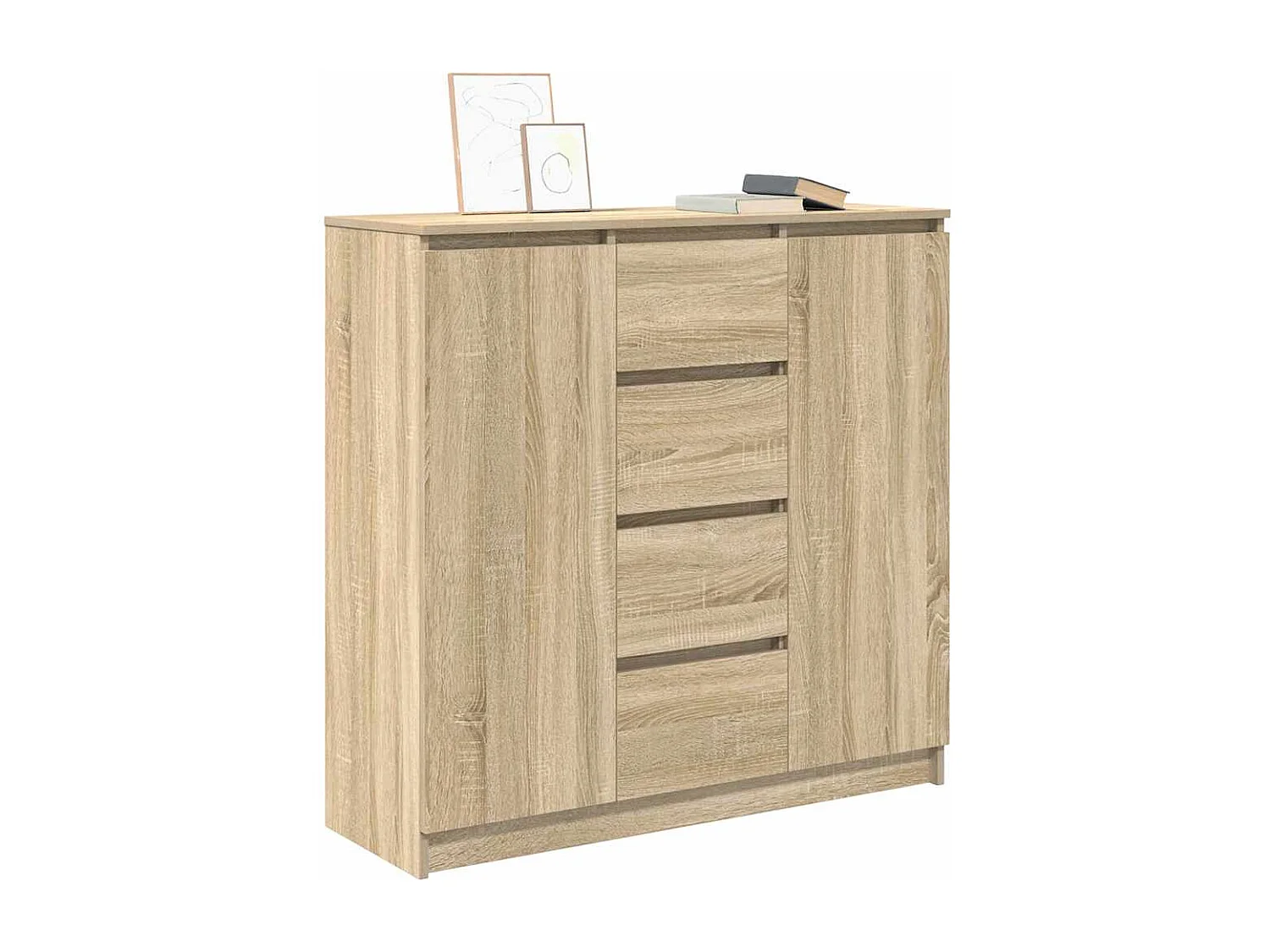 Buffet et tiroirs chêne sonoma 100,5x35x98,5 cm bois ingénierie