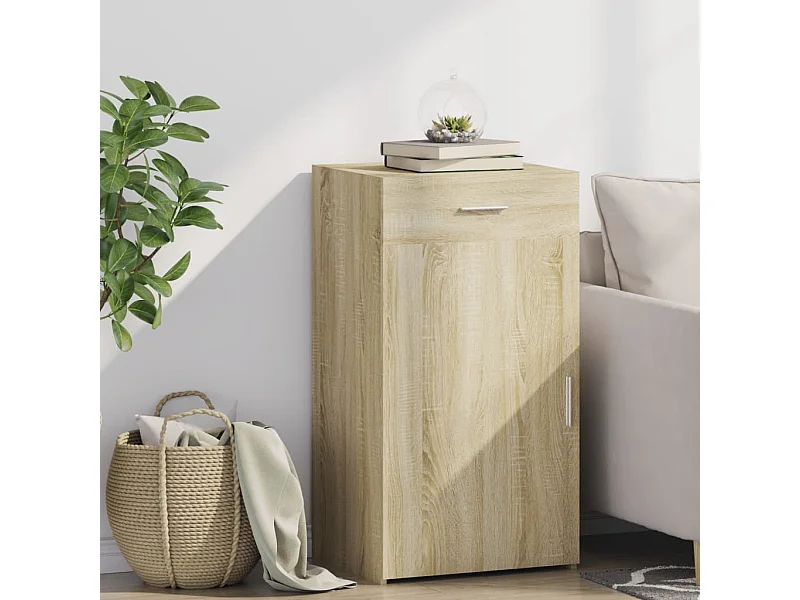 Dressoir 50x42,5x93 cm bewerkt hout sonoma eikenkleurig