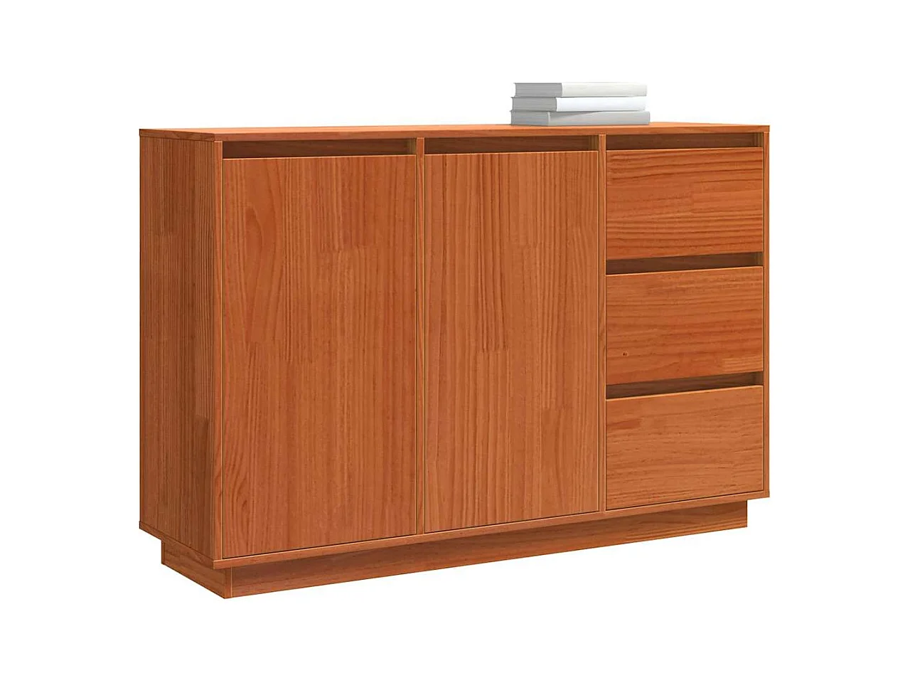 Buffet avec tiroir Marron 111 x 34 x 75 cm Bois de pin massif