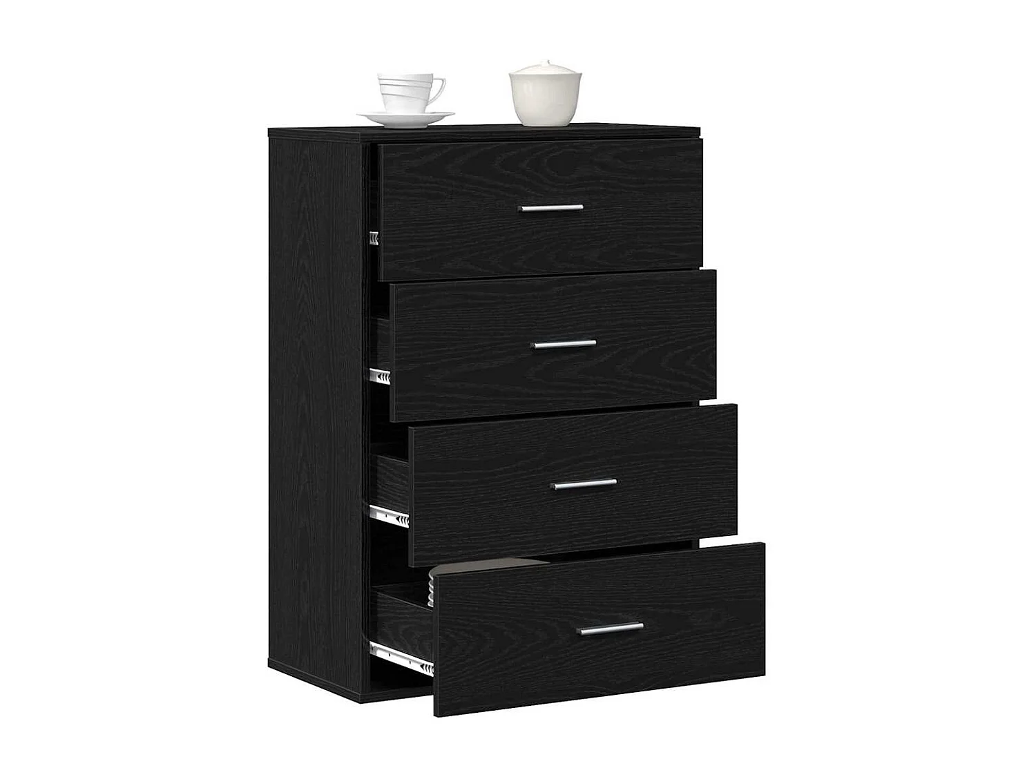 Buffet avec tiroir Chêne noir 60 x 31 x 84 cm Bois d'ingénierie