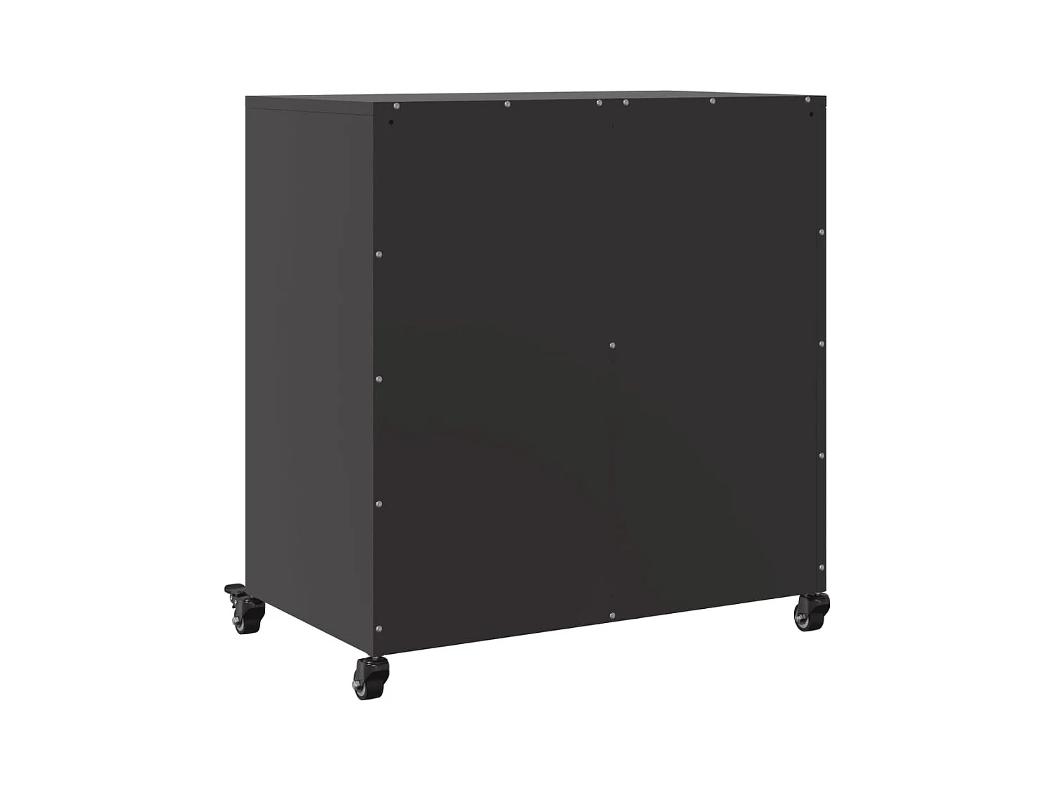 Buffet noir 68x39x72 cm acier