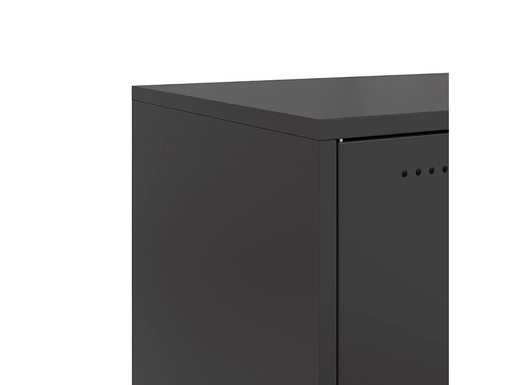 Buffet noir 68x39x72 cm acier