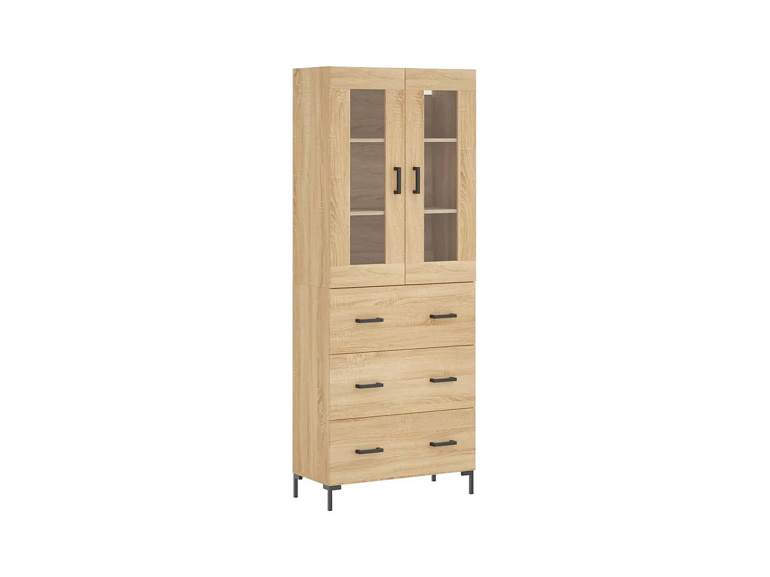Buffet haut Chêne sonoma 69,5x34x180 cm Bois d'ingénierie