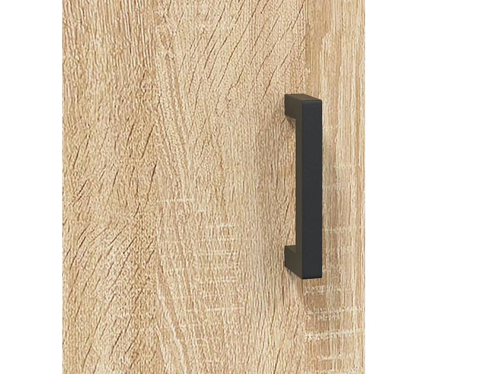 Aparador alto madera contrachapada color roble 69,5x34x180 cm