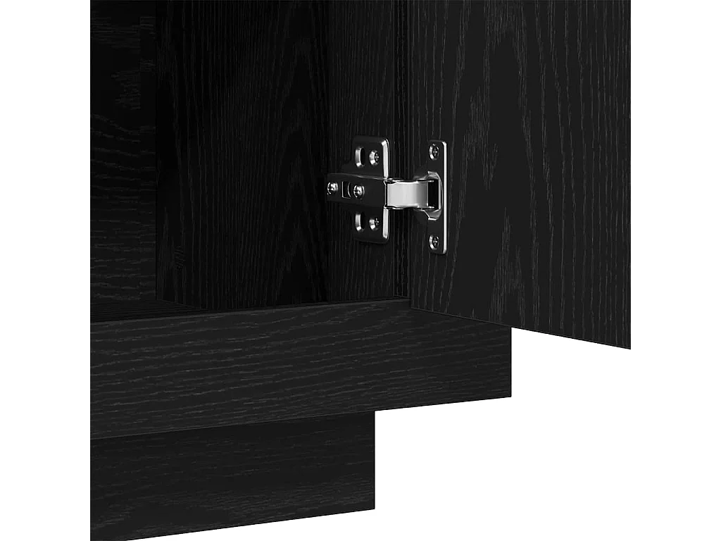 Buffet Noir 80 x 40 x 75 cm Bois d'ingénierie