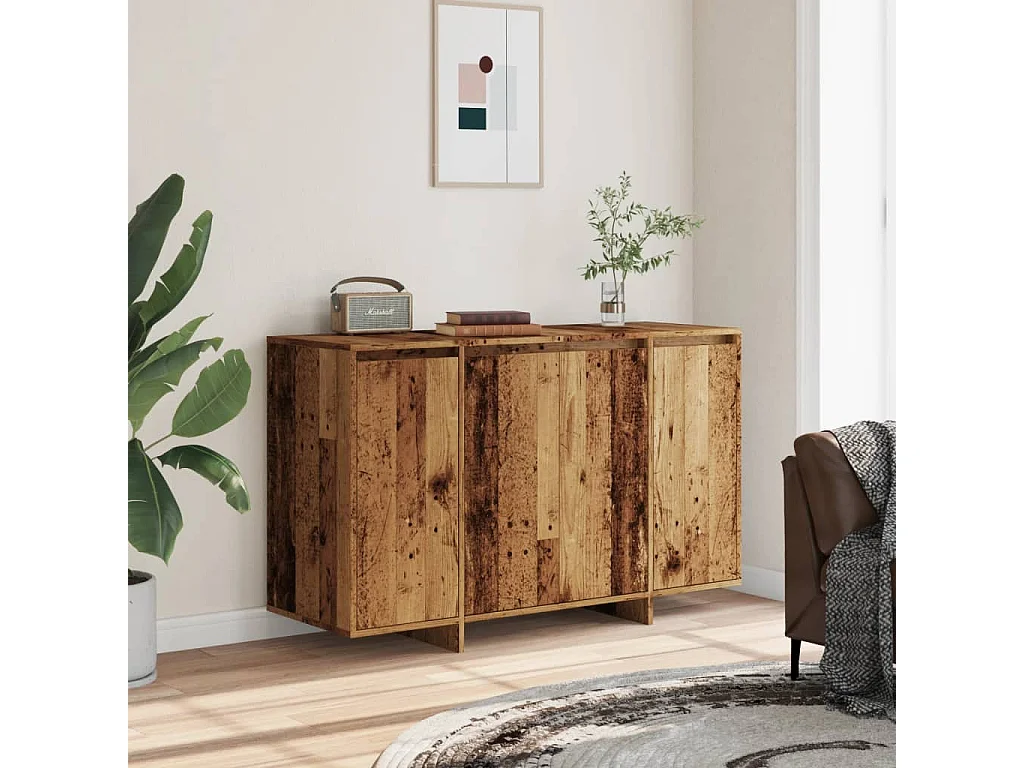 Buffet vieux bois 120x41x75 cm bois d'ingénierie