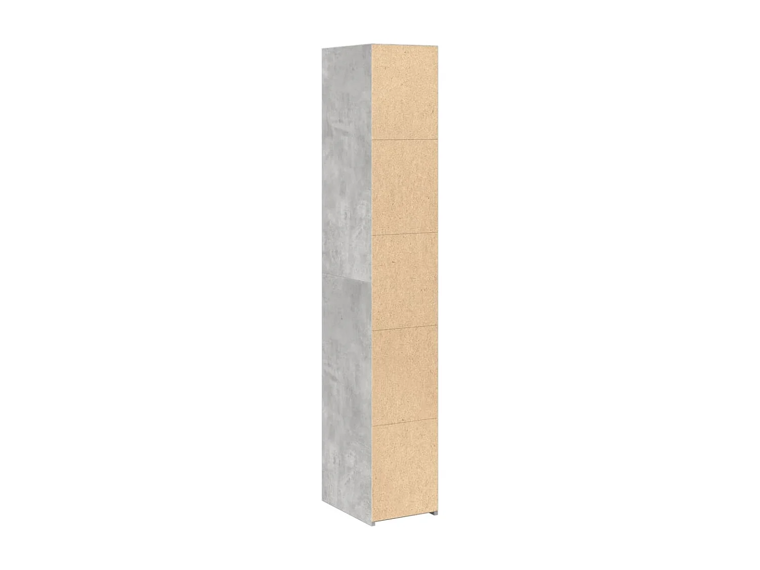 Buffet haut gris béton 30x41x185 cm bois d'ingénierie