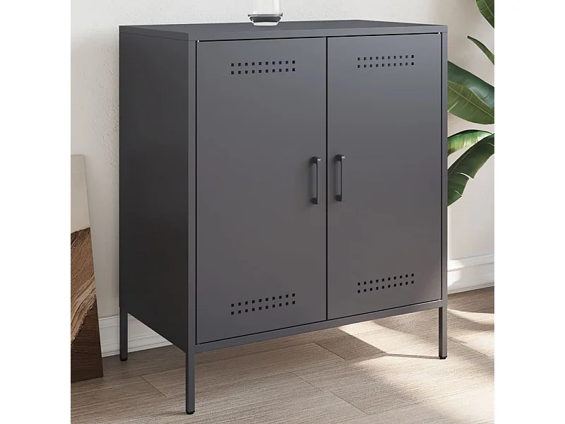 Buffet anthracite 68x39x79 cm acier