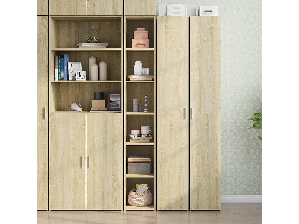 Aparador alto madera de ingeniería roble Sonoma 30x41x185 cm