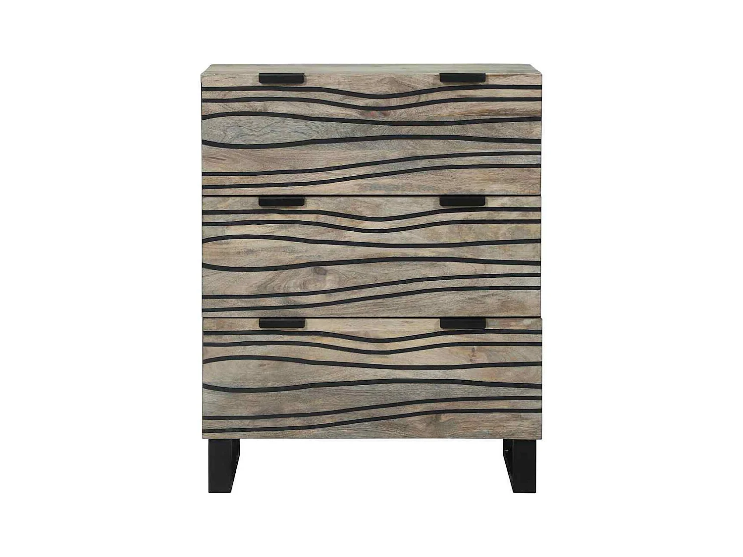 Buffet Blanc 60 x 33.5 x 75 cm Bois de manguier massif