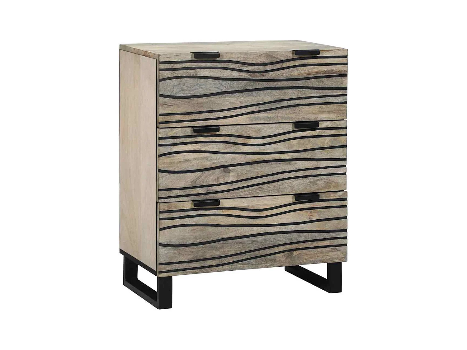 Buffet Blanc 60 x 33.5 x 75 cm Bois de manguier massif