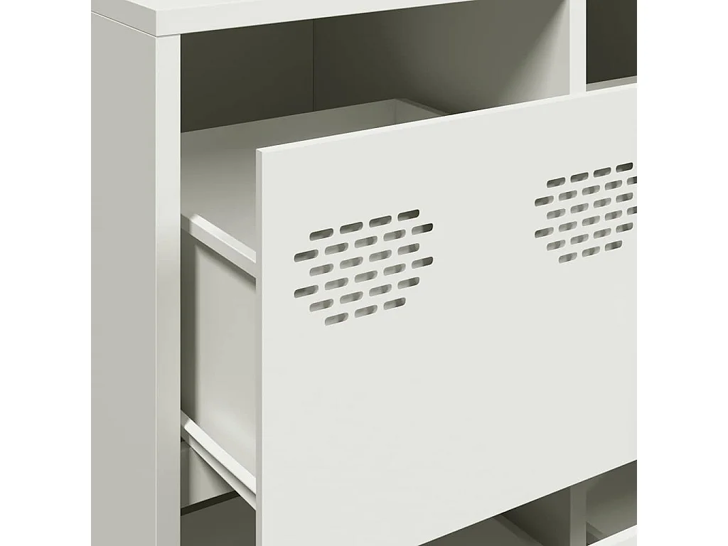 Buffet blanc 135x39x103,5 cm acier laminé à froid