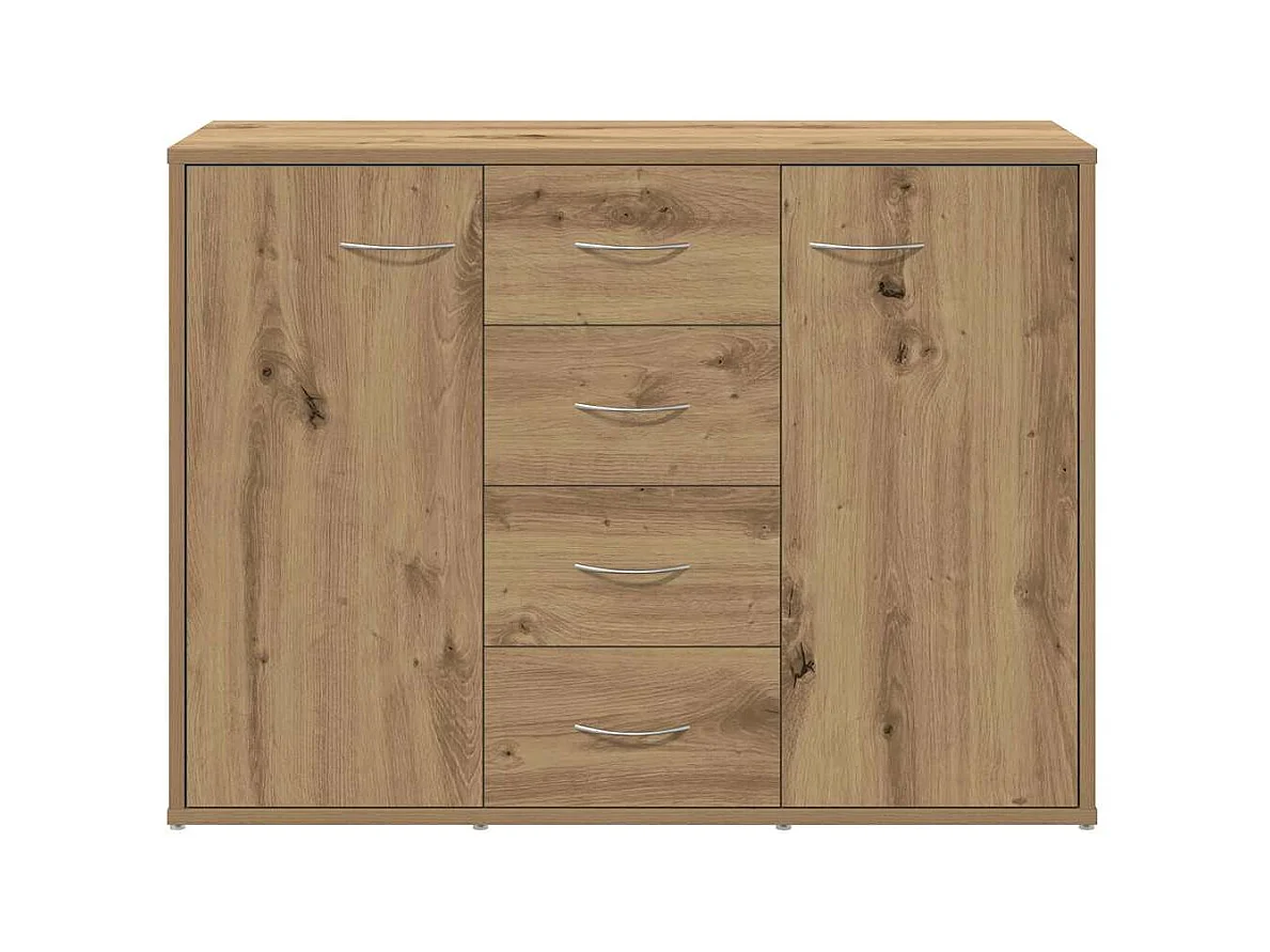 Buffet chêne artisanal 88x30x64 cm bois d'ingénierie