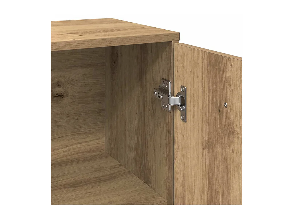 Buffet chêne artisanal 88x30x64 cm bois d'ingénierie