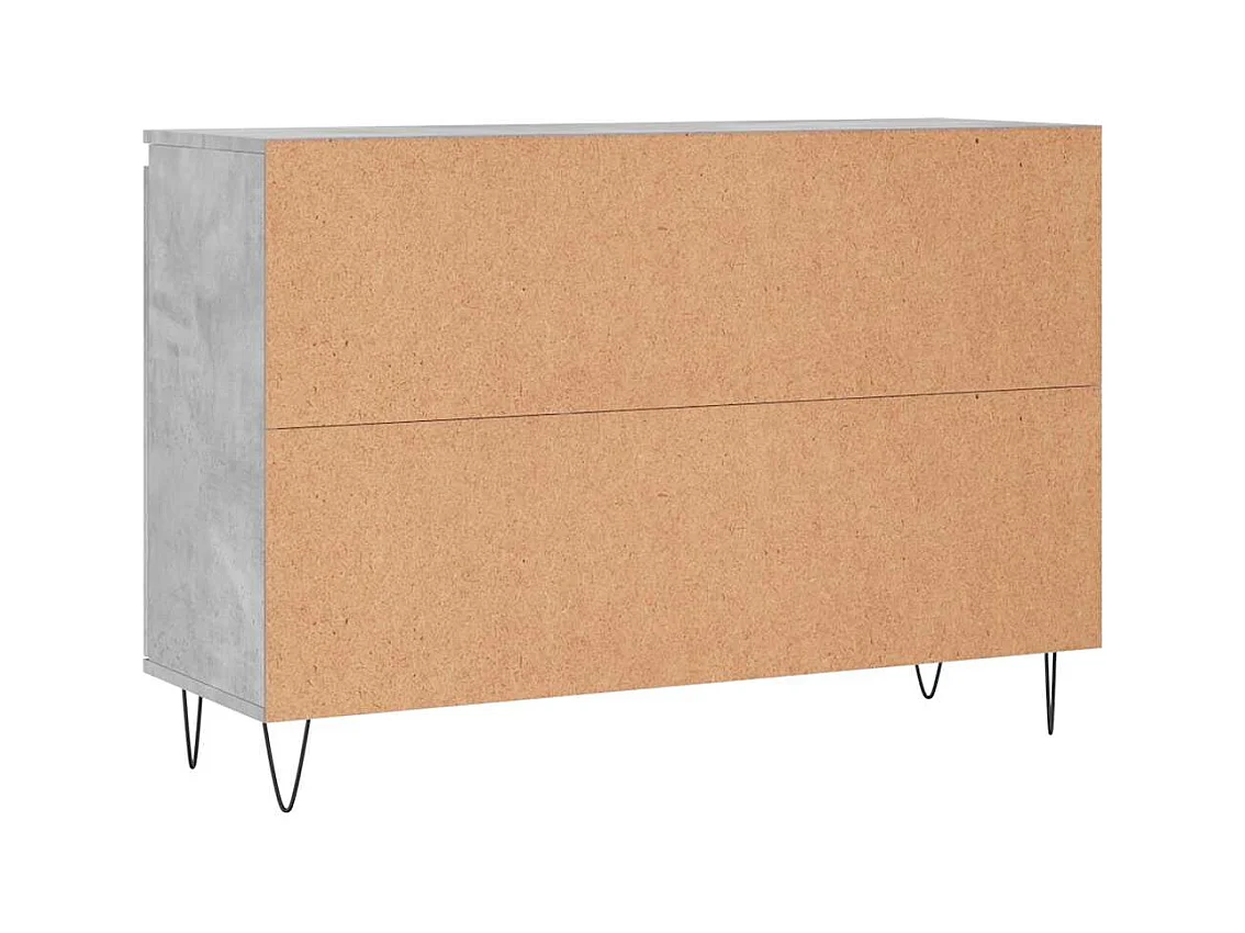 Buffet gris béton 101,5x35x70 cm bois d'ingénierie