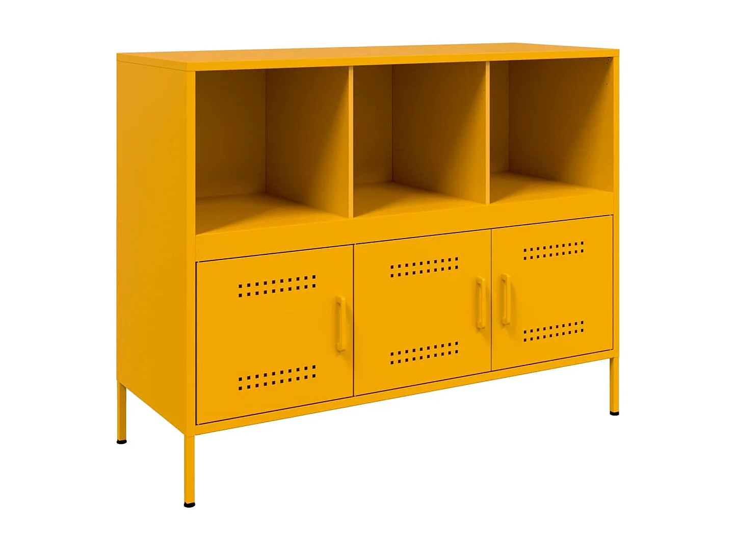 Buffet jaune moutarde 100,5x39x79 cm acier