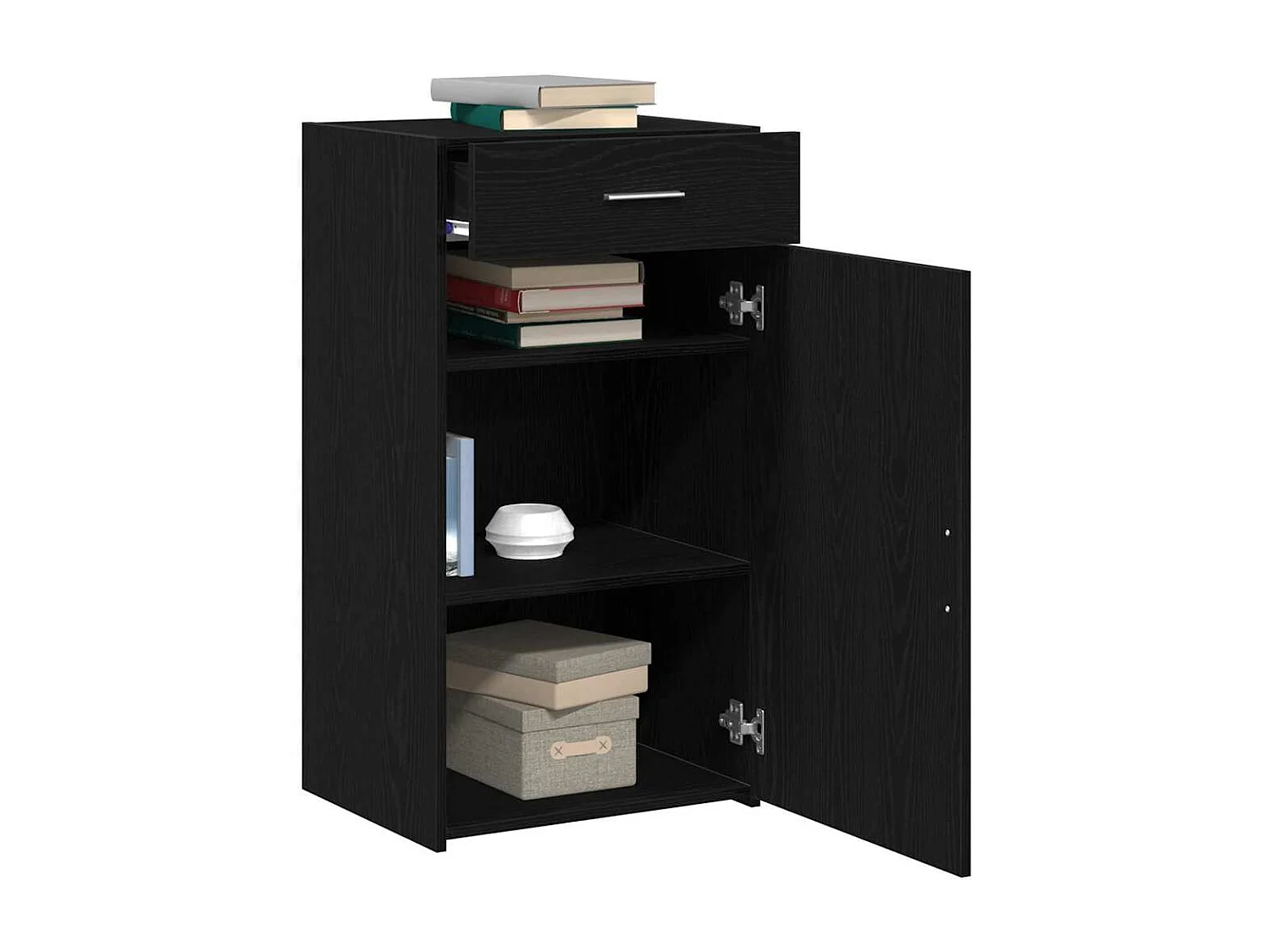 Buffet Chêne noir 50 x 42,5 x 93 cm Bois d'ingénierie