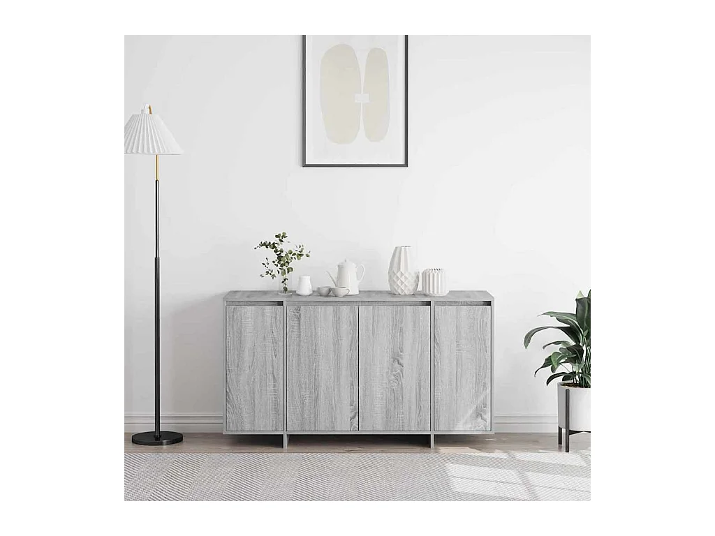 Vitrina Gris sonoma 135 x 41 x 69 cm Madera contrachapada