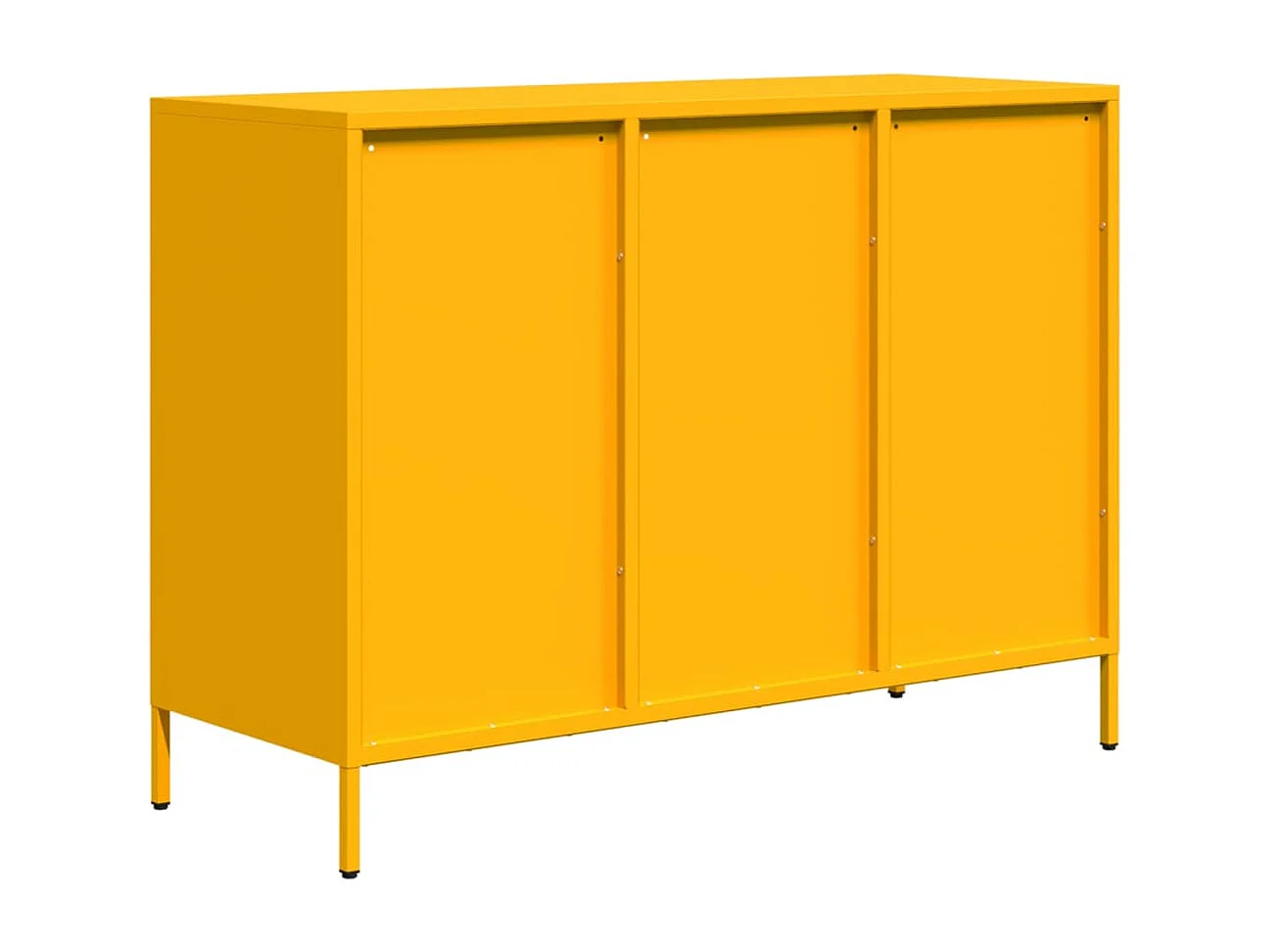 Buffet jaune moutarde 101,5x39x73,5 cm acier laminé à froid