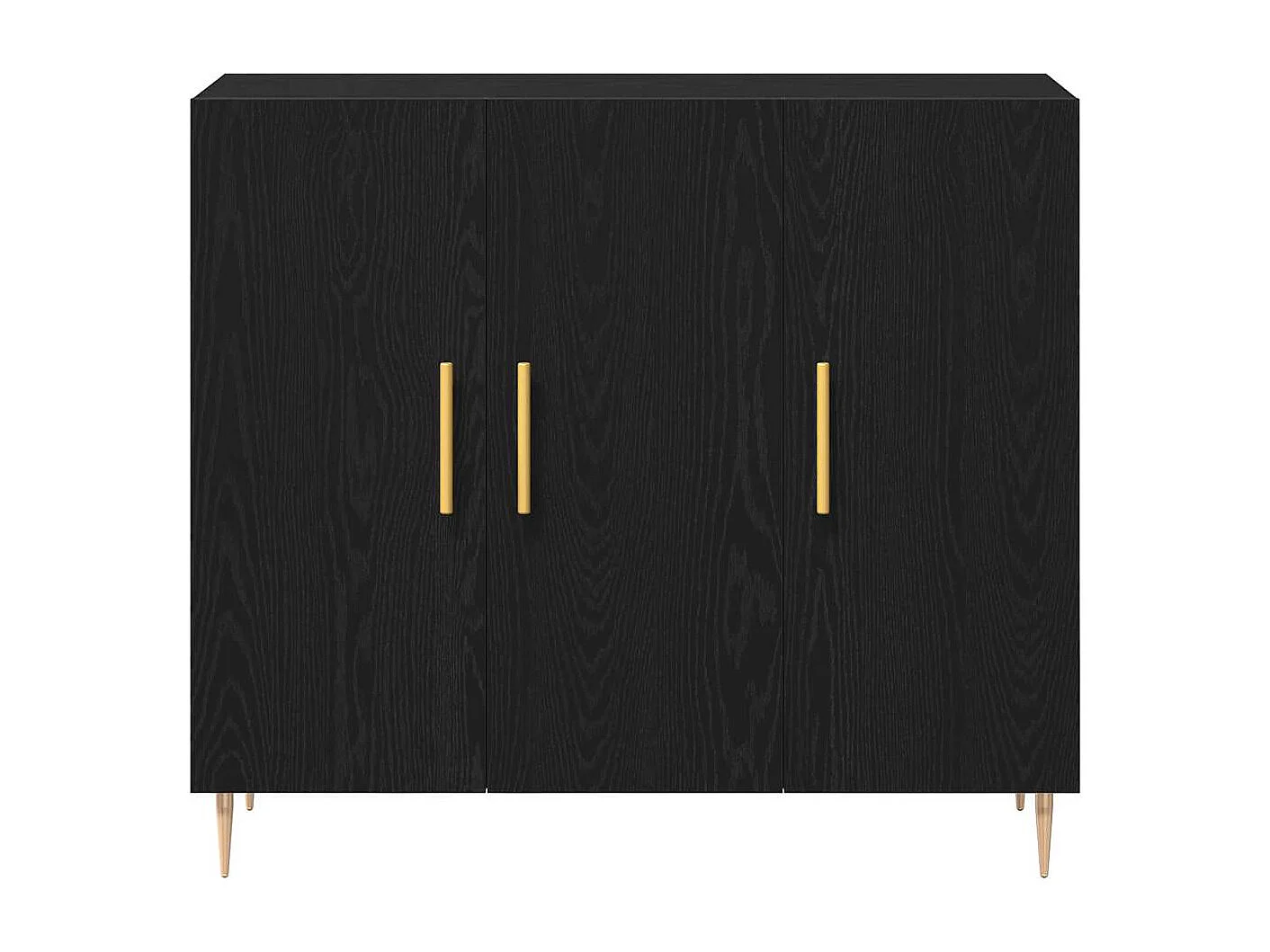 Buffet Chêne noir 90 x 34 x 80 cm Bois d'ingénierie