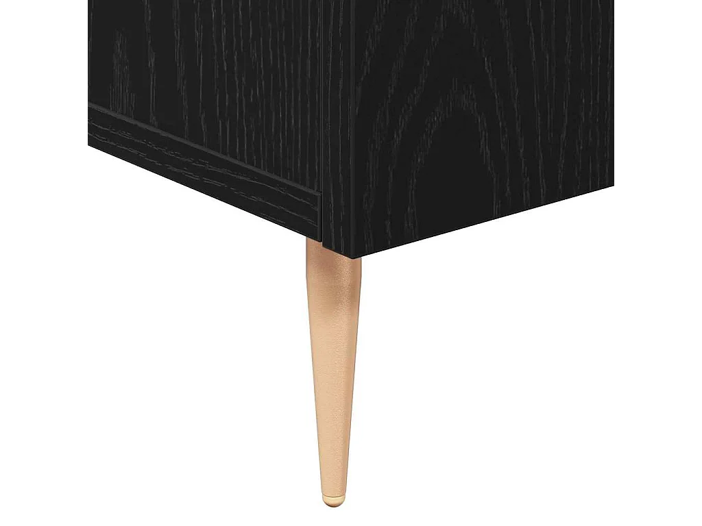 Buffet Chêne noir 90 x 34 x 80 cm Bois d'ingénierie