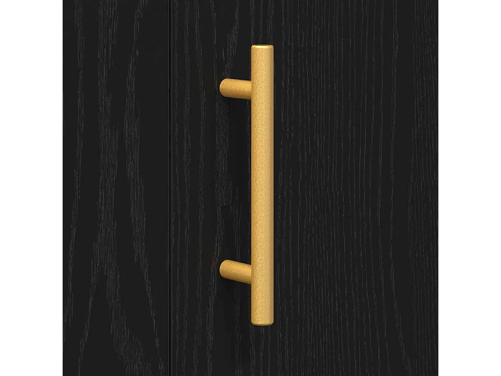 Buffet Chêne noir 90 x 34 x 80 cm Bois d'ingénierie