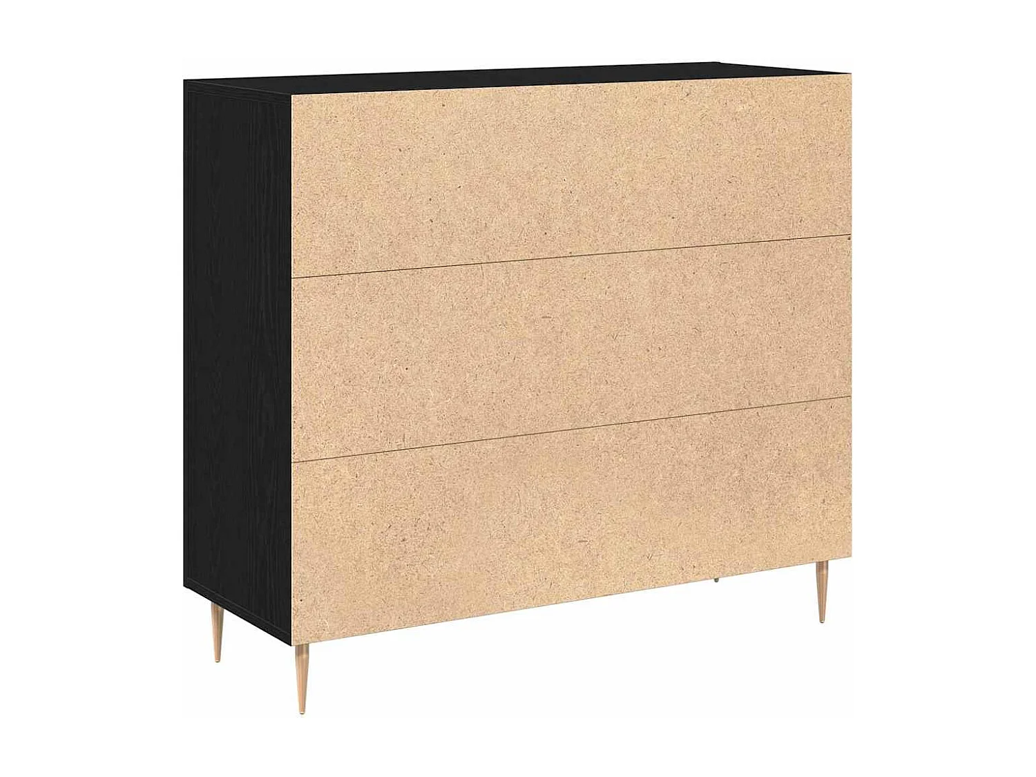 Buffet Chêne noir 90 x 34 x 80 cm Bois d'ingénierie