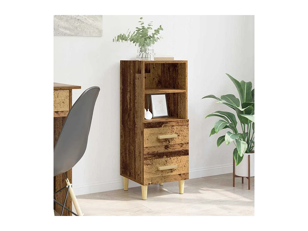 Buffet Bois ancien 34 x 34,5 x 90 cm Bois d'ingénierie