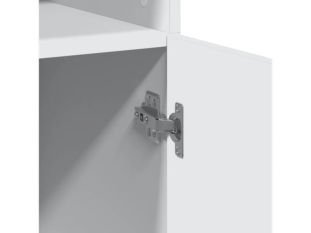 Buffet haut blanc 70x42,5x185 cm bois d'ingénierie