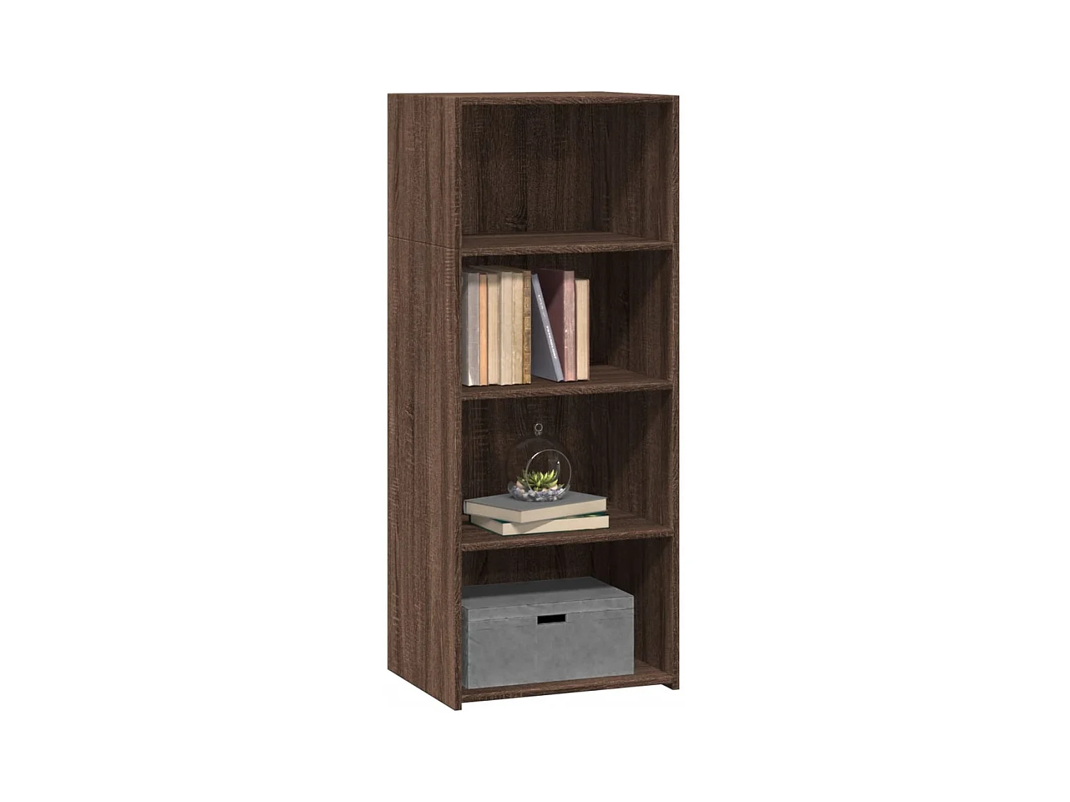 Buffet haut chêne marron 50x41x124 cm bois d'ingénierie