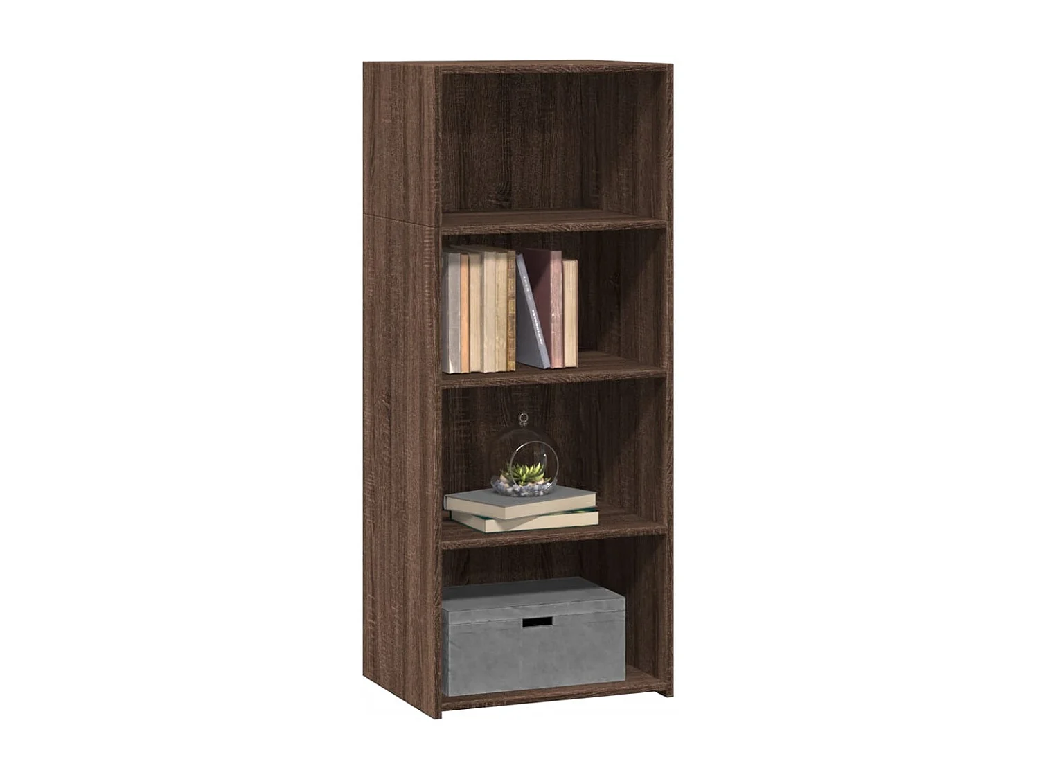 Buffet haut chêne marron 50x41x124 cm bois d'ingénierie