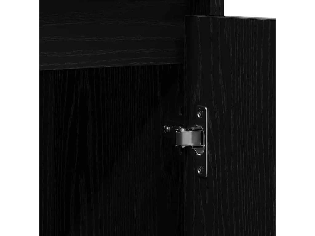 Buffet chêne noir 85x34x76 cm bois d'ingénierie