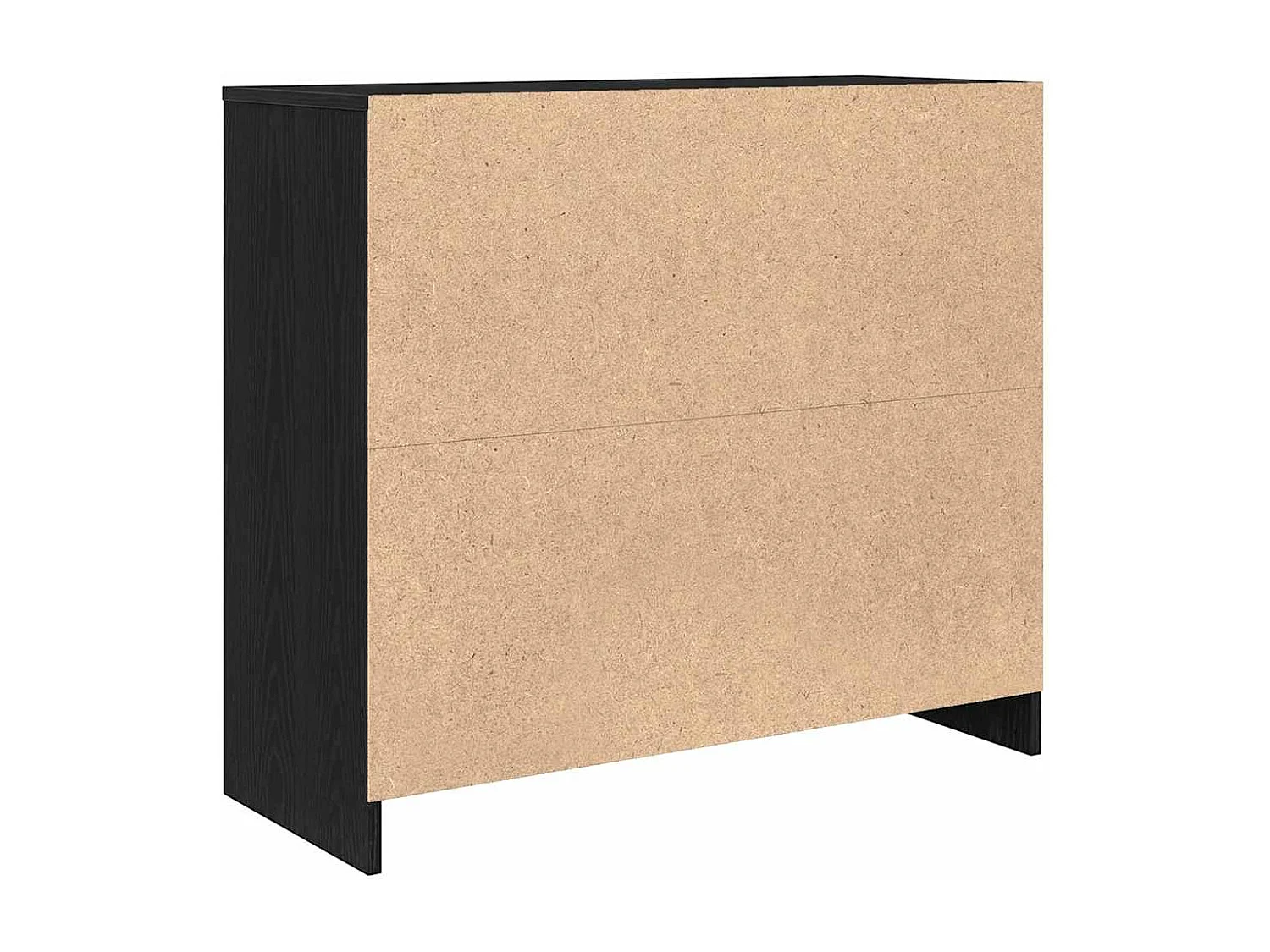 Buffet chêne noir 85x34x76 cm bois d'ingénierie