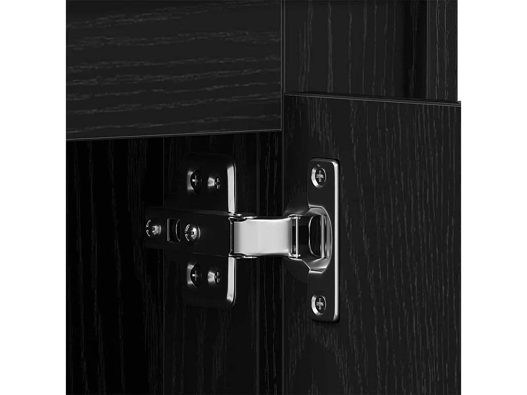 Buffet moderne Chêne noir 80 x 34 x 75 cm Bois d'ingénierie