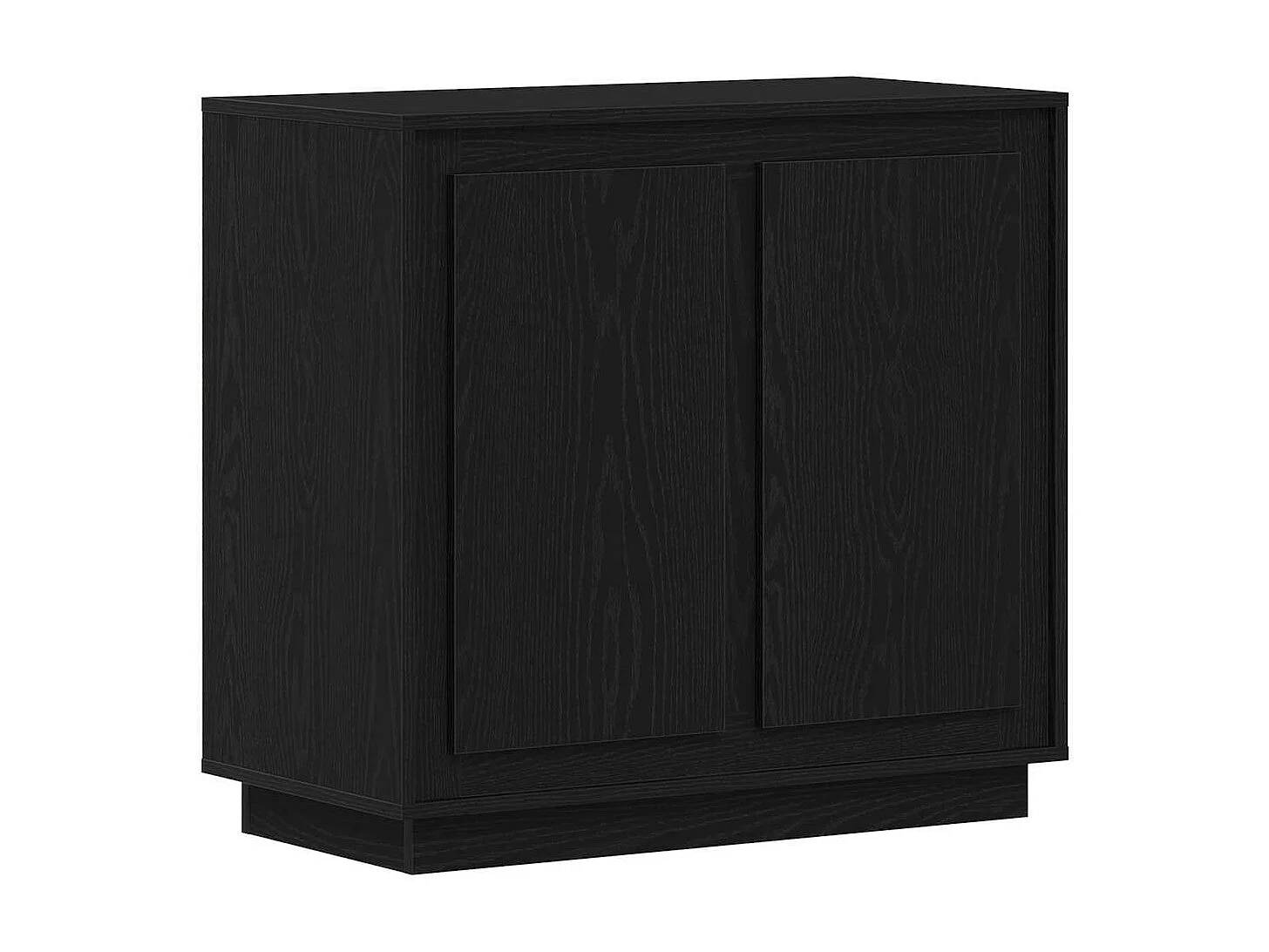 Buffet moderne Chêne noir 80 x 34 x 75 cm Bois d'ingénierie