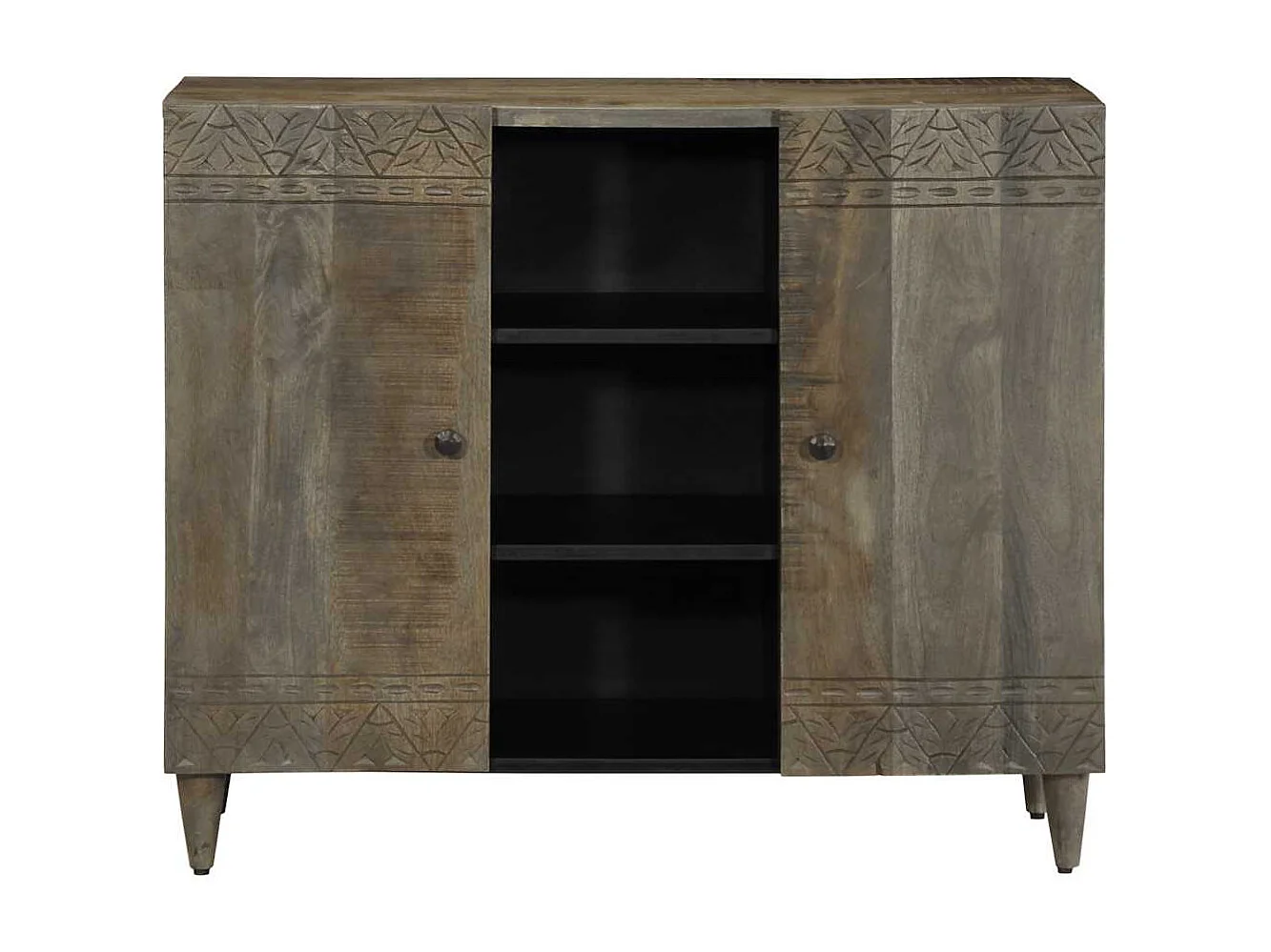 Buffet 90x33x75 cm bois massif de manguier