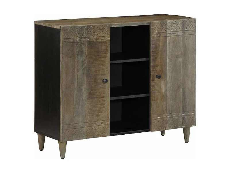 Buffet 90x33x75 cm bois massif de manguier
