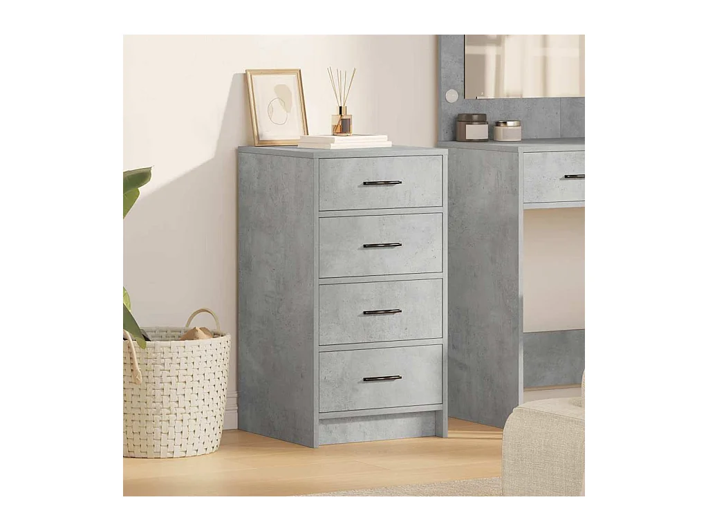 Buffet avec tiroir Gris béton 40 x 41 x 75 cm Bois d'ingénierie