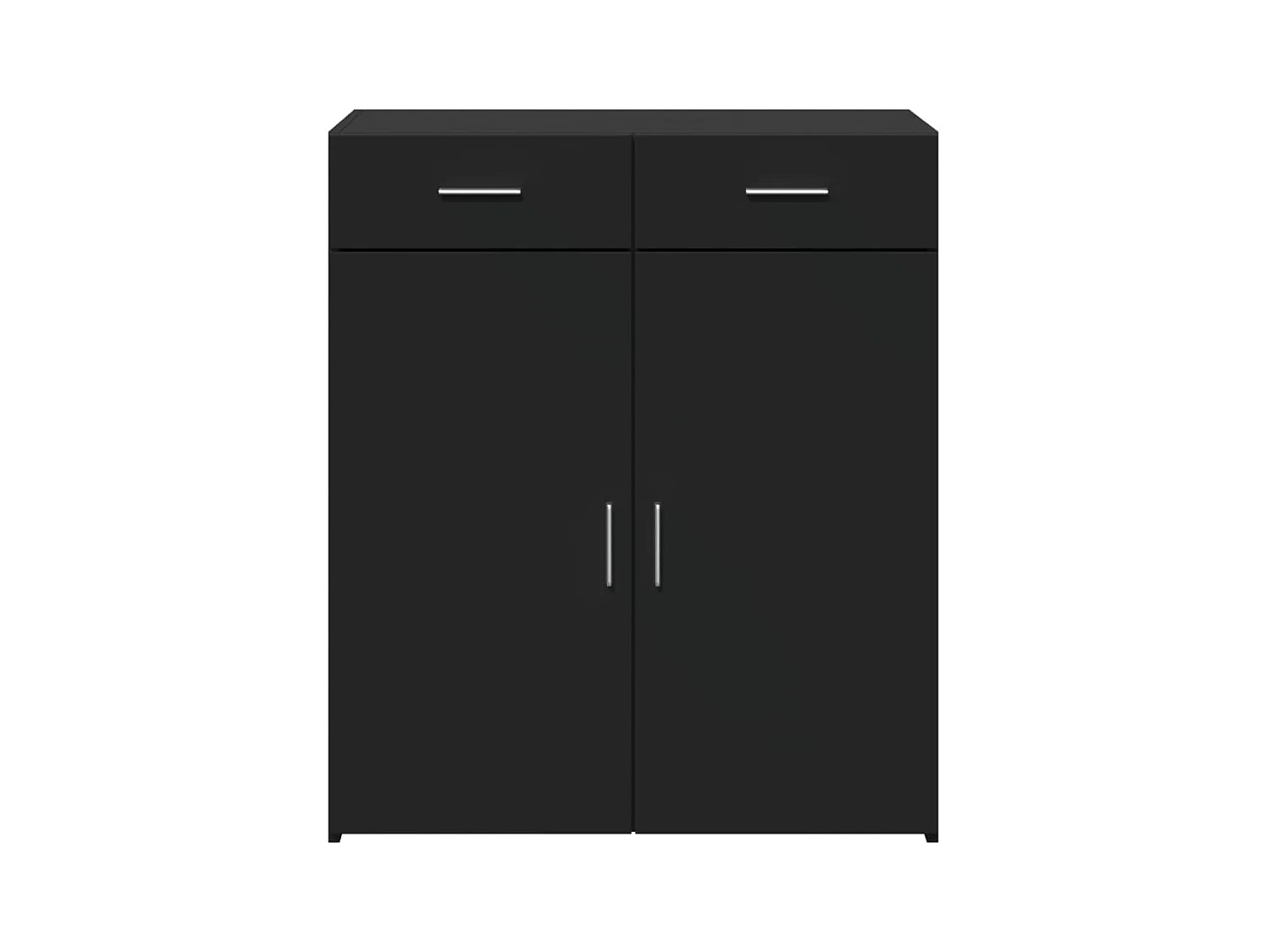 Buffet noir 80x42,5x93 cm bois d'ingénierie