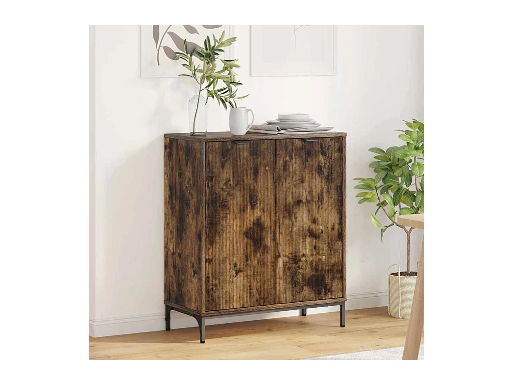 Vitrina Roble ahumado 69.5 x 33 x 82 cm Madera contrachapada