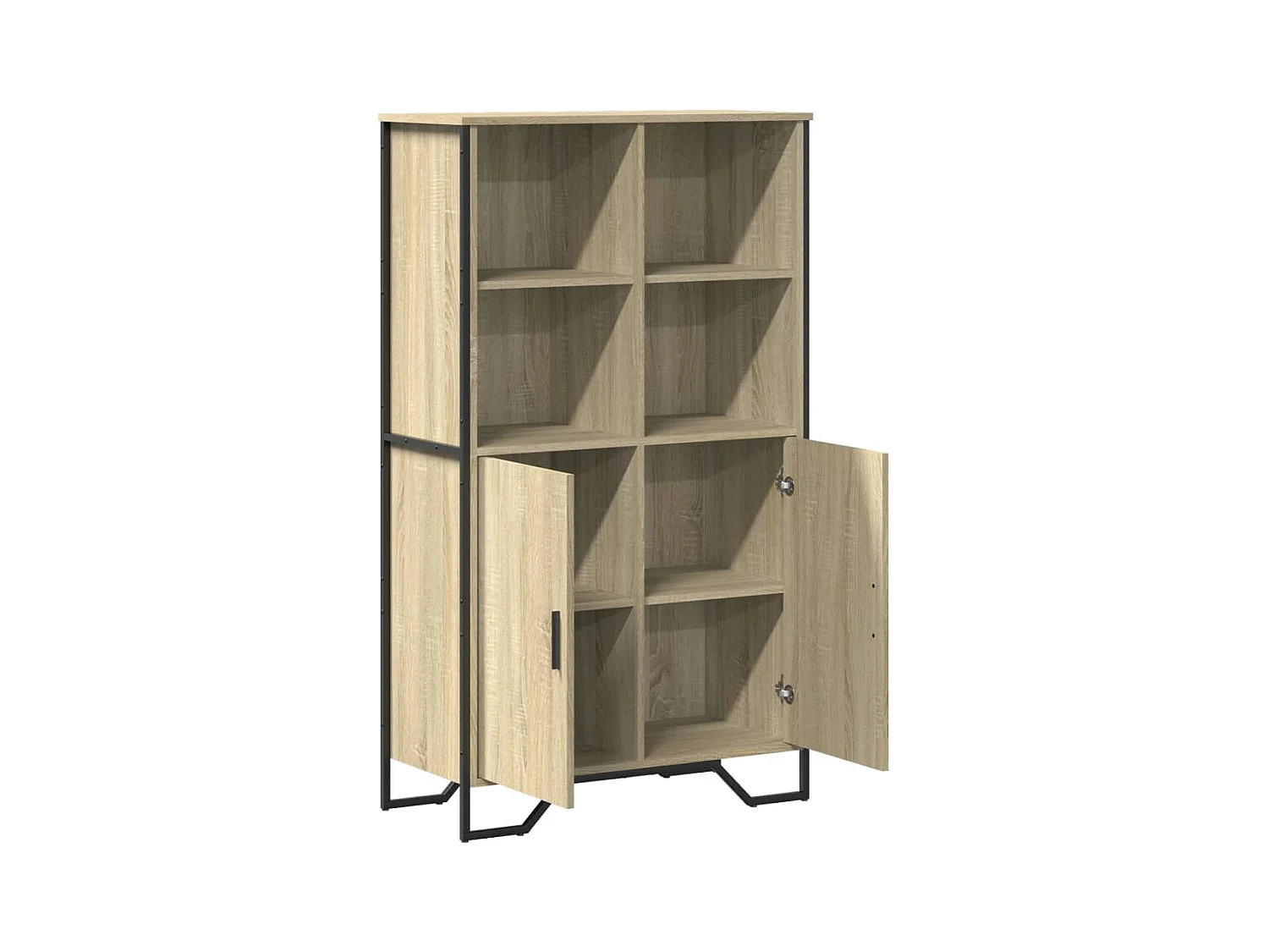 Buffet haut chêne sonoma 79,5x35,5x137,5 cm bois d'ingénierie
